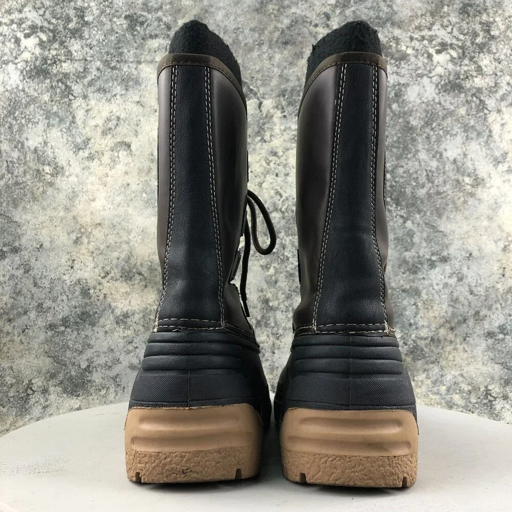 Herman Survivors Men's Size 9 Brown All Man Made Lace-Up Mid Calf Winter Boots